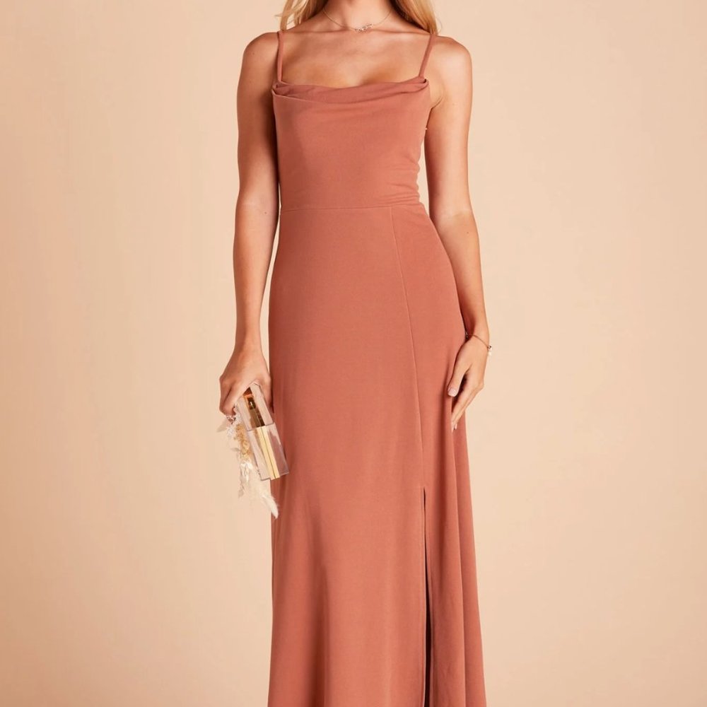 NWT Birdy Grey Ash Crepe Dress - Terracotta, XS